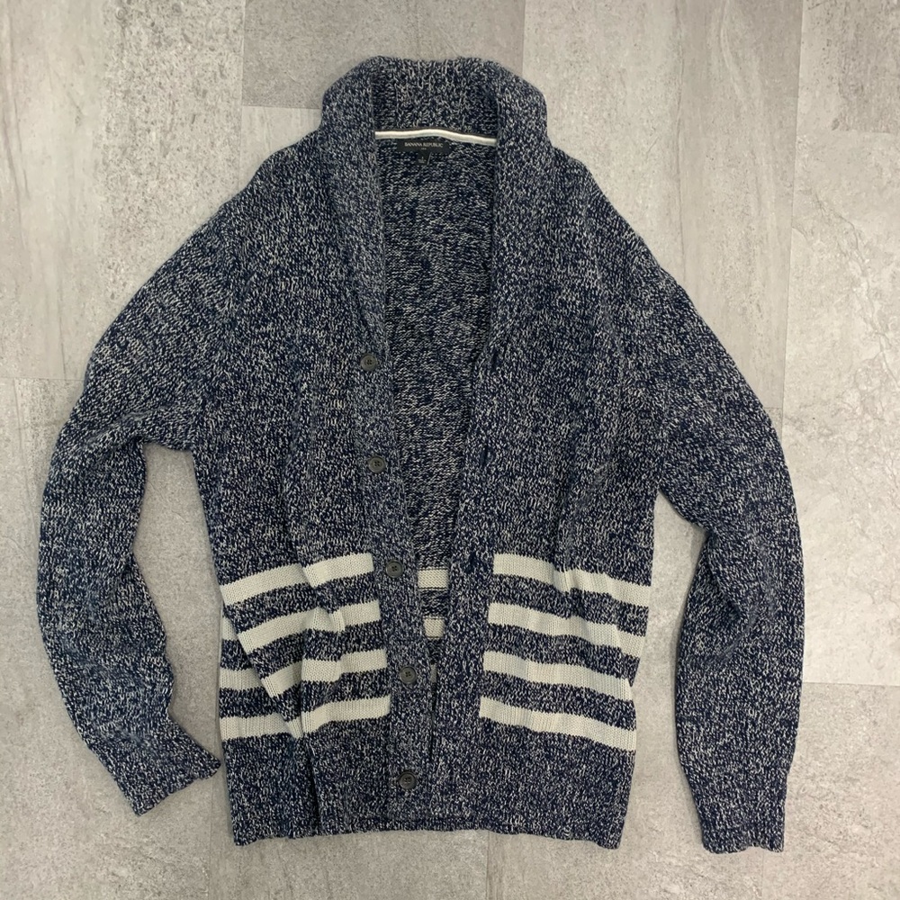 MENS Navy/Tan Cardigan *BRAND NEW*